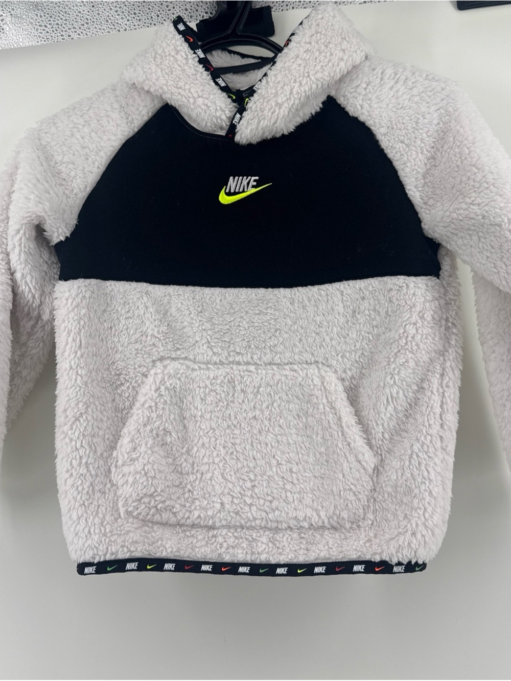 Nike Little Boy's Micro Swoosh Sherpa Pullover Hoodie Size: 6 Toddler 86H229-782